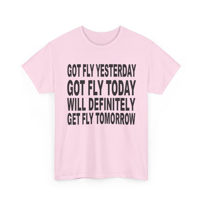 Got Fly Today Unisex Heavy Cotton Tee, Motivational T-Shirt, Gift for Pilots, Aviation Enthusiast Apparel, Fly Theme Shirt