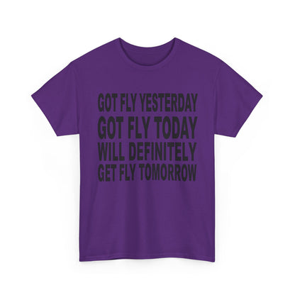Got Fly Today Unisex Heavy Cotton Tee, Motivational T-Shirt, Gift for Pilots, Aviation Enthusiast Apparel, Fly Theme Shirt